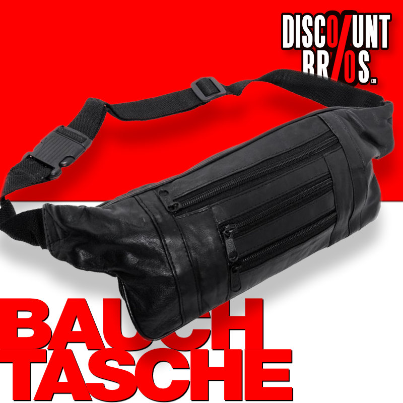 Gürteltasche BAUCHTASCHE Belt Bag aus Nappa-Leder SCHWARZ
