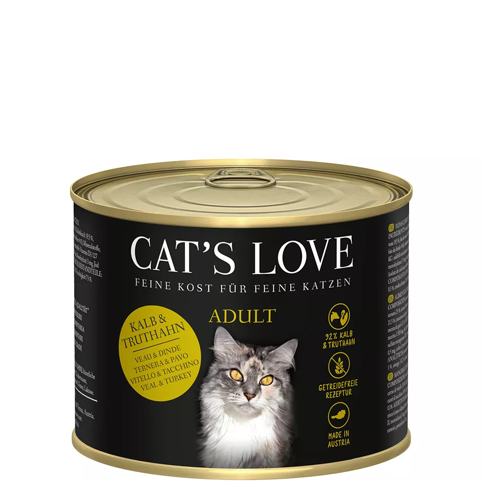 CAT'S LOVE Kalb und Truthahn pur