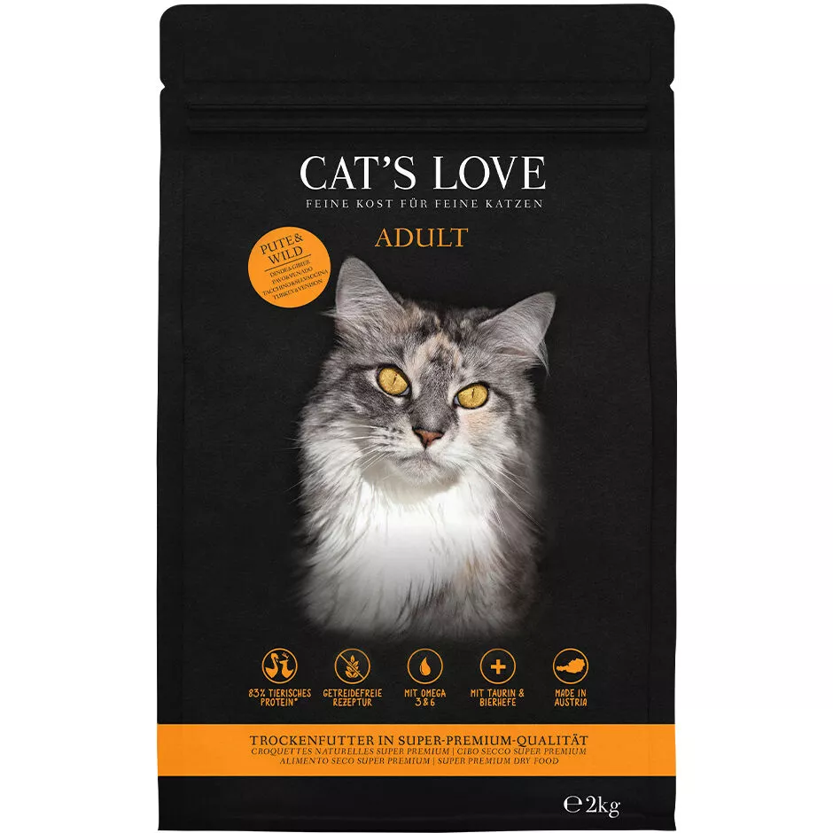 CAT'S LOVE Trockenfutter Pute und Wild