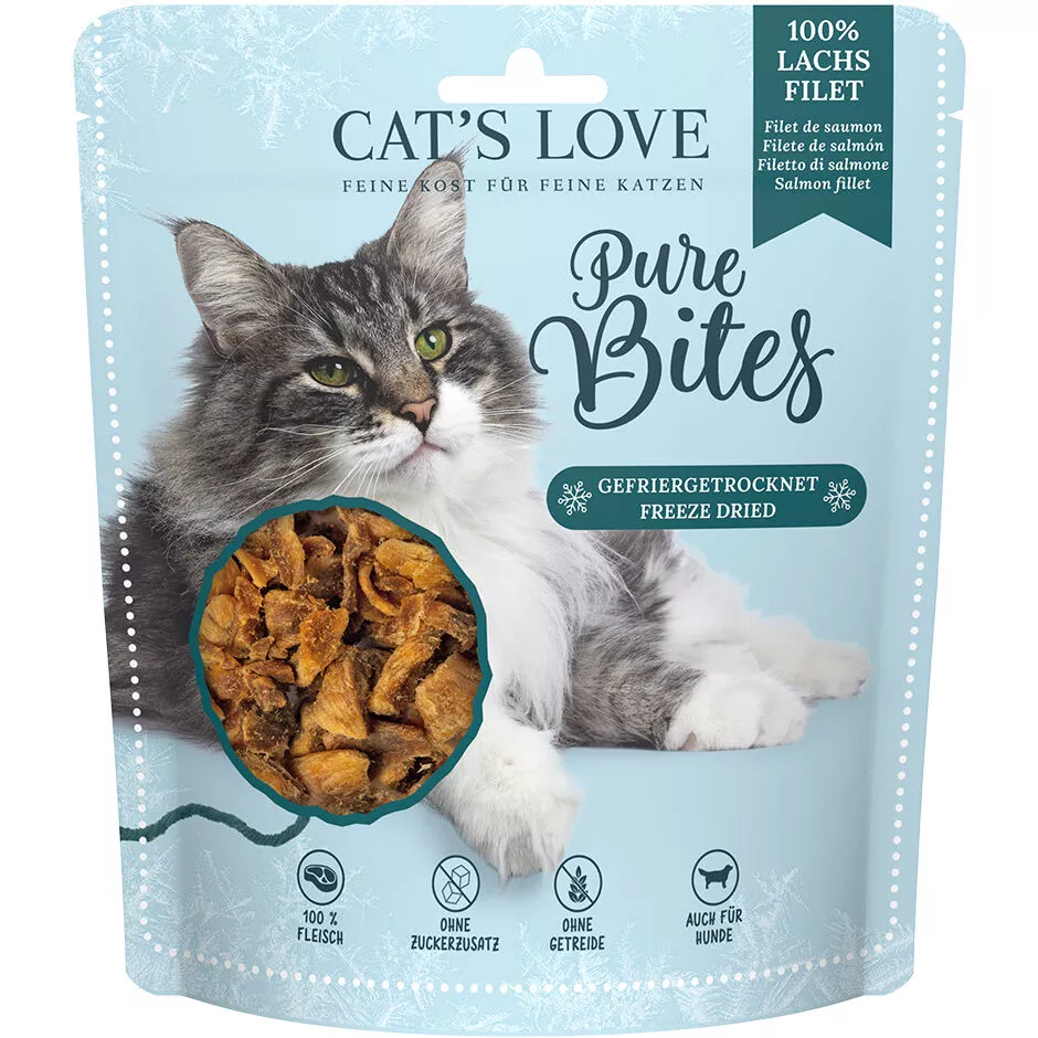 CAT'S LOVE: Pure Bites Lachsfilet 50g