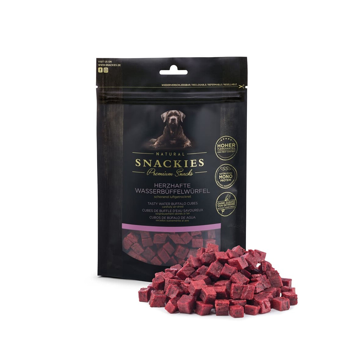 Snackies: Herzhafte Wasserbüffelwürfel