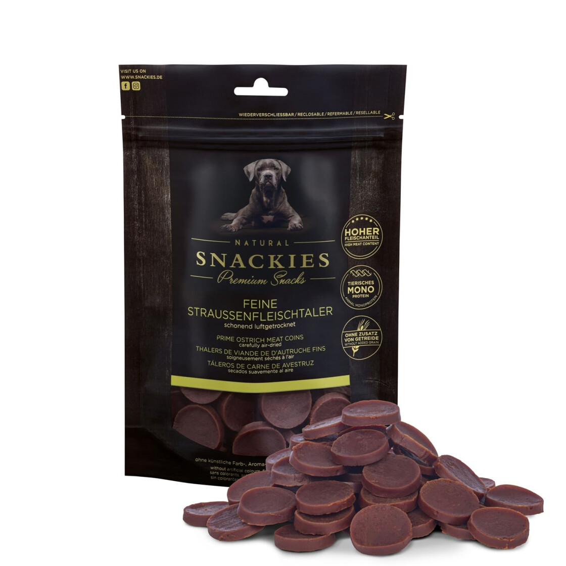 Snackies: Feine Straussenfleischtaler
