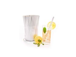 Strohhalme Metallic Silber