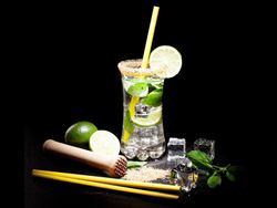 Papierstrohhalm Gelb Papierstrohhalm Gelb