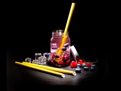 Papierstrohhalm Gelb Papierstrohhalm Gelb