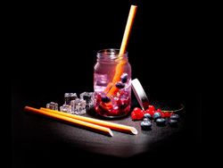 Papierstrohhalm Orange Papierstrohhalm Orange