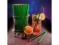 Papierstrohhalm Metallic Grün Papierstrohhalm Metallic Grün