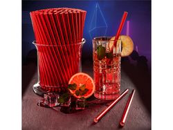 Papierstrohhalm Metallic Rot Papierstrohhalm Metallic Rot