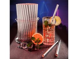 Strohhalme Metallic Silber Strohhalme Metallic Silber