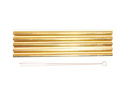Edelstahl-Trinkhalme Gold Edelstahl-Trinkhalme Gold