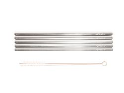Edelstahl-Trinkhalme Silber Edelstahl-Trinkhalme Silber