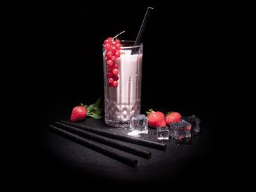 Papierstrohhalm Schwarz