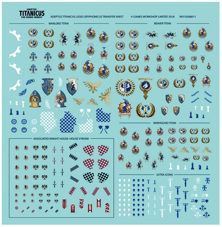 Adeptus Titanicus Legio Gryphonicus Transfer Sheet [GW WEB EXKLUSIV