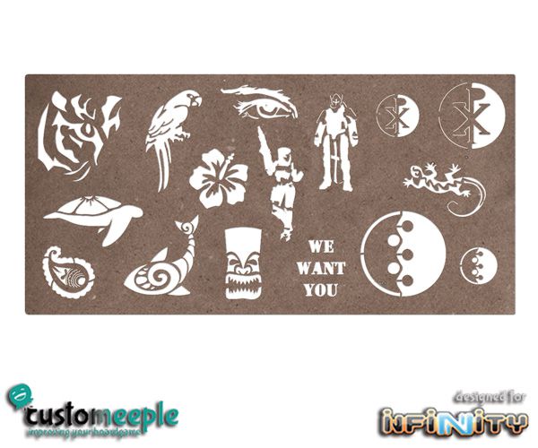 1 Schablonen Maskierung Customeeple Infinity Panoceania Airbrush Stencil