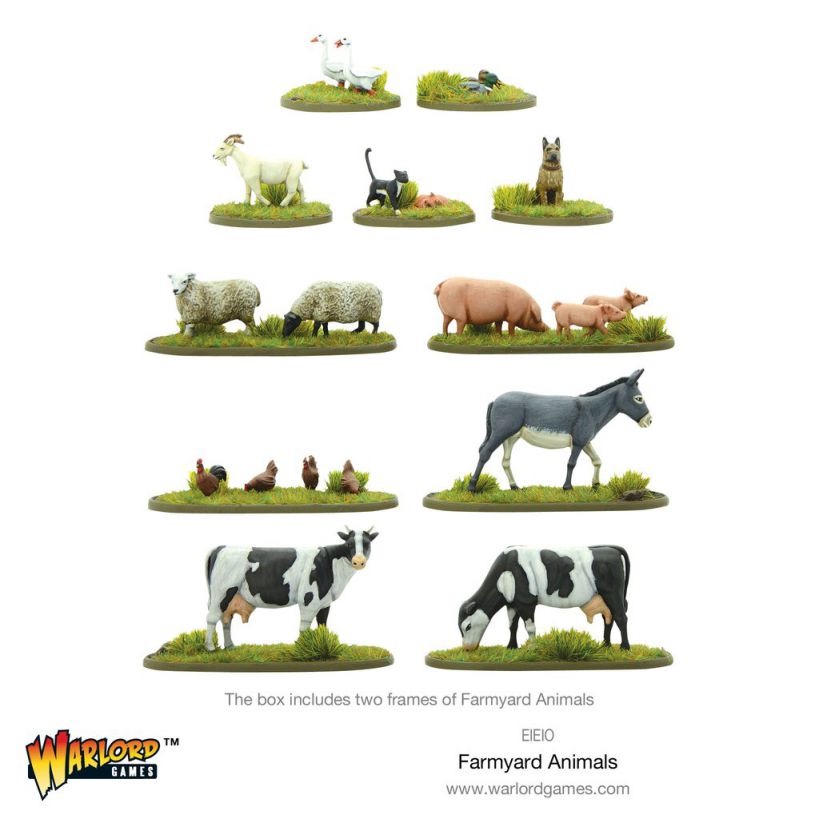 plastic farmyard animals