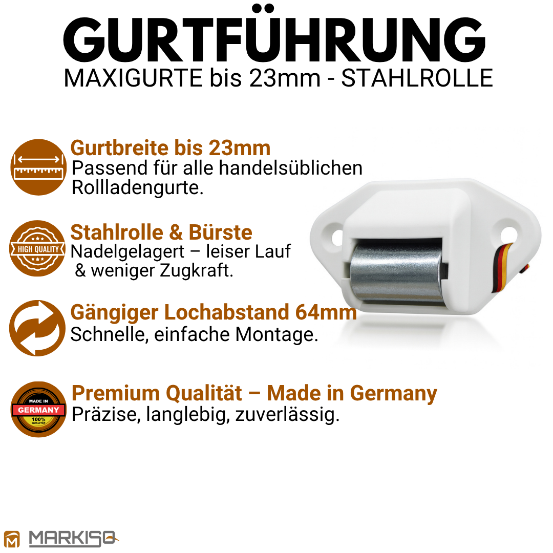 Rolladen Gurtführung Maxi Stahlrolle