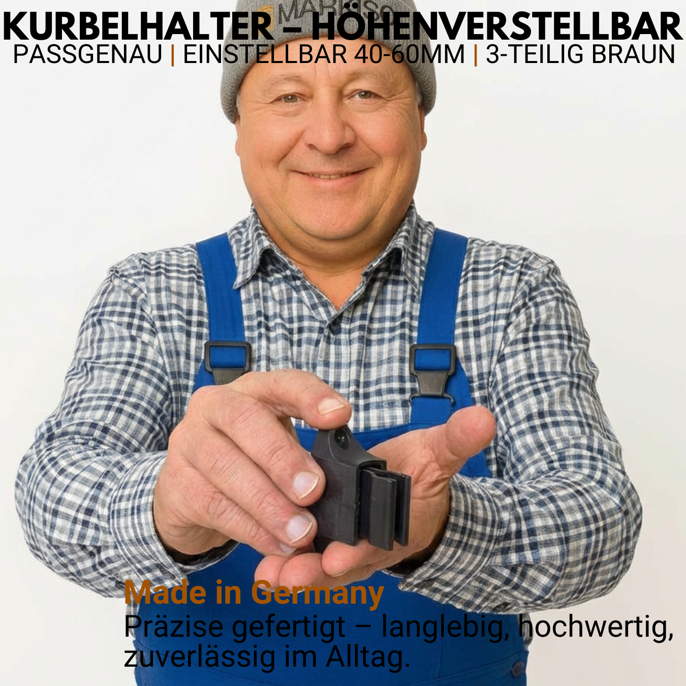 Rolladen Kurbelhalter Braun