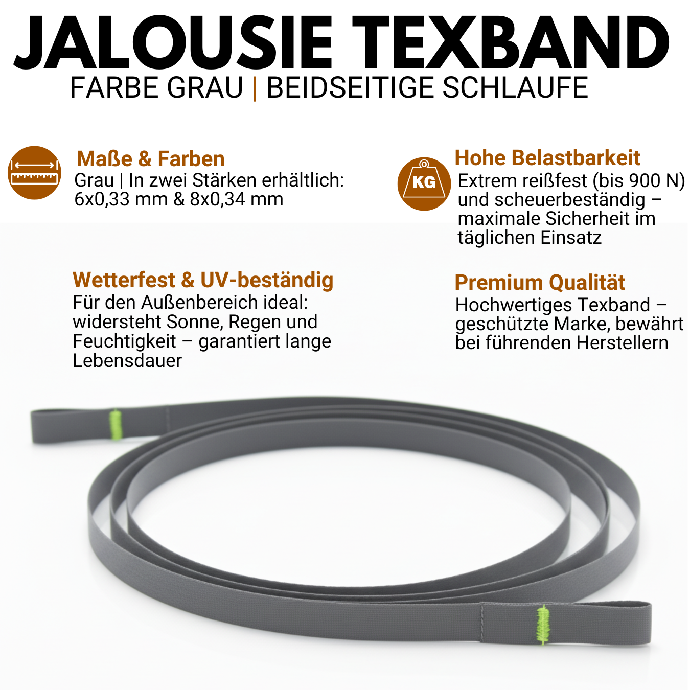 Jalousie Texband zwei Schlaufen