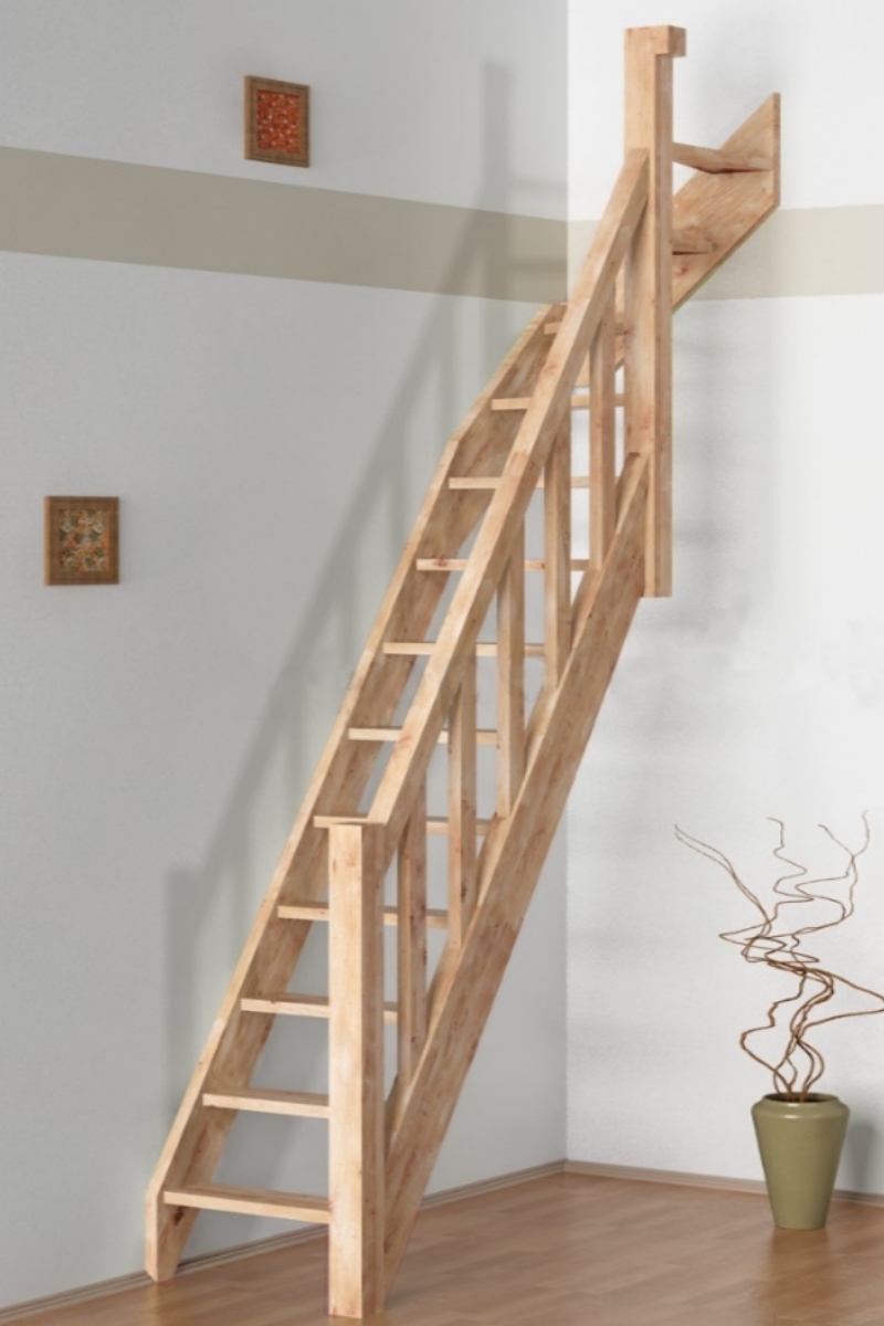 Raumspartreppe Paderborn Buche - 1/4 oben rechts gewendelt – Bild 1