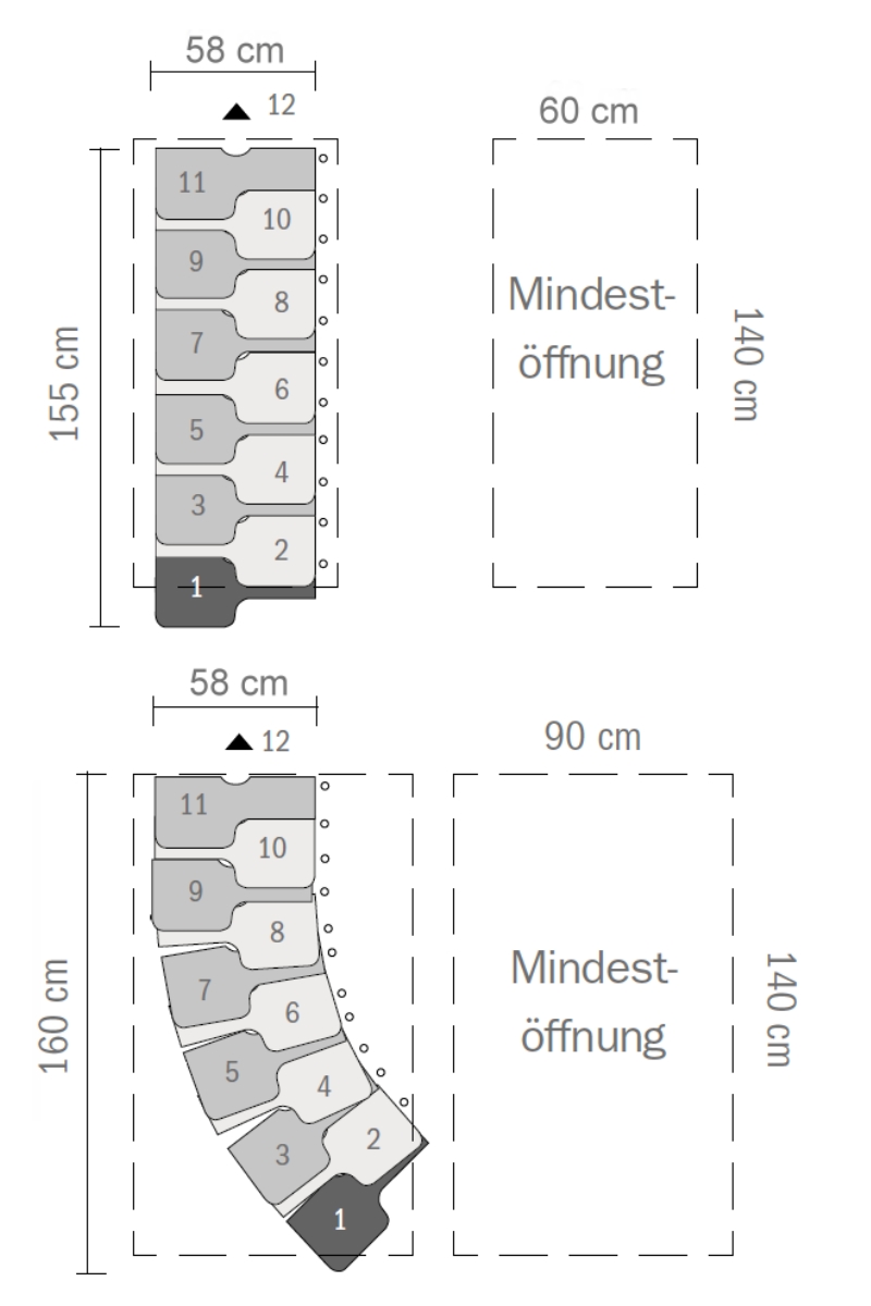 Mittelholmtreppe Fontanot Mini Line Buche hell – Bild 6