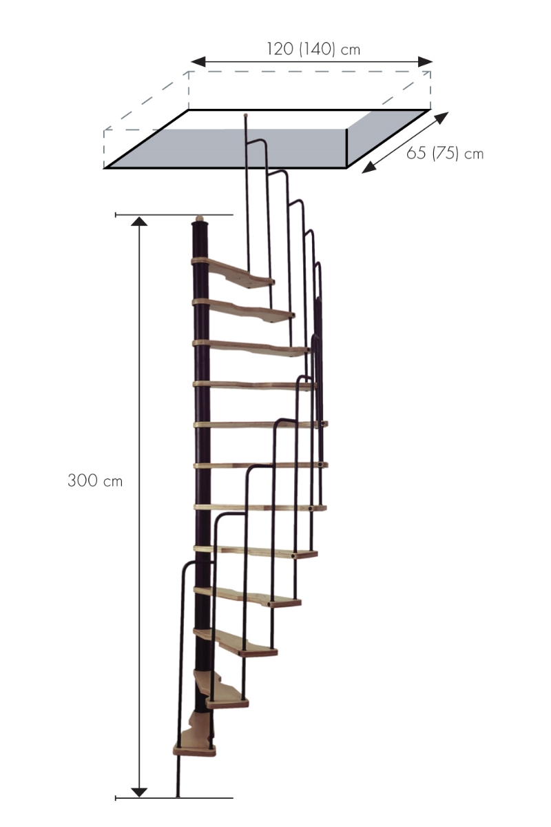 Spindeltreppe Suono 120 x 65 cm – Bild 5