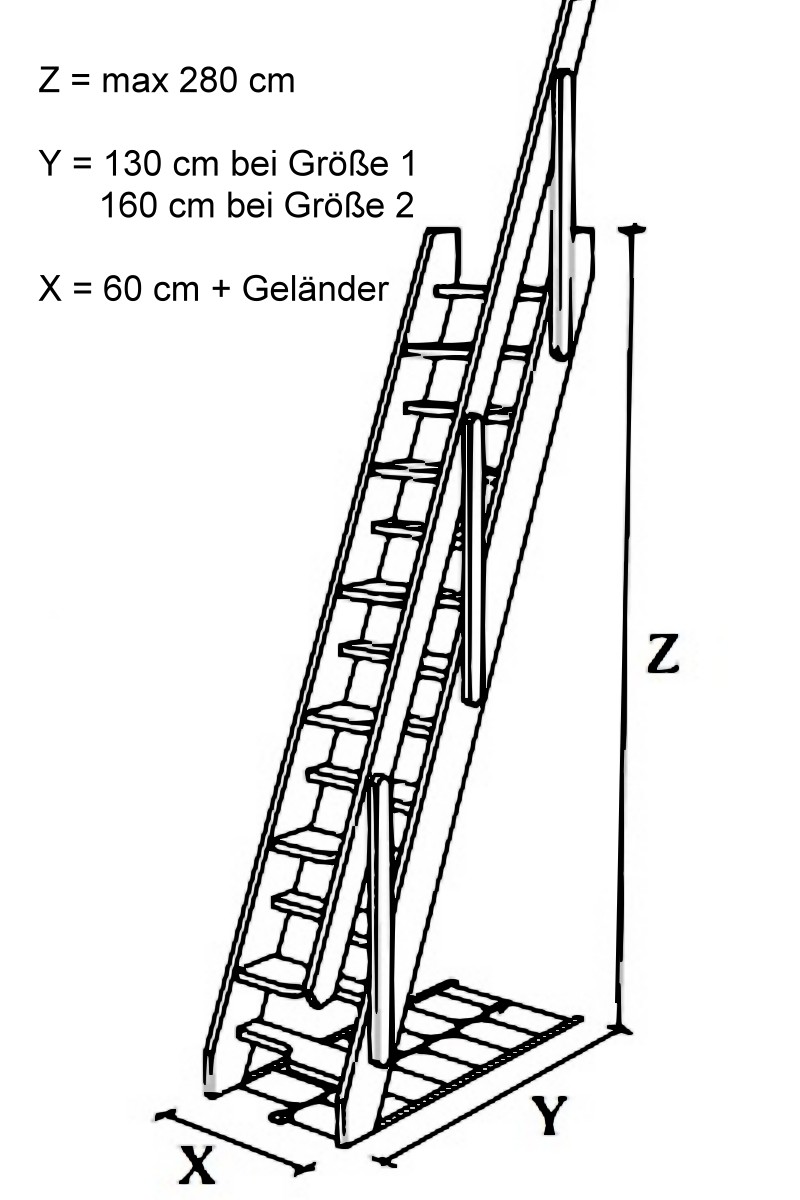 Raumspartreppe Bielefeld Fichte - Größe 1 – Bild 5