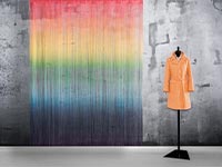 Fadenvorhang bedruckt mit Regenbogen Muster