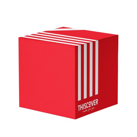 THISCOVER Sitzsack - stripes red
