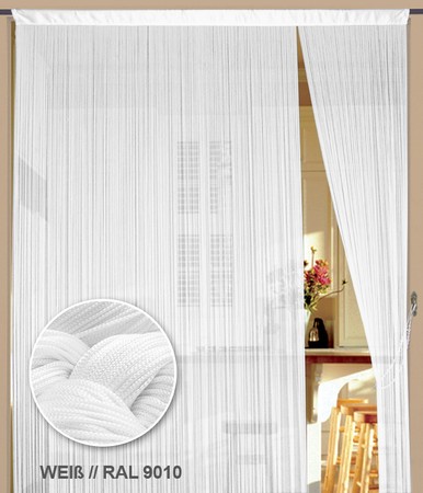 Fadenvorhang 150 cm x 1000 cm (BxH) weiß