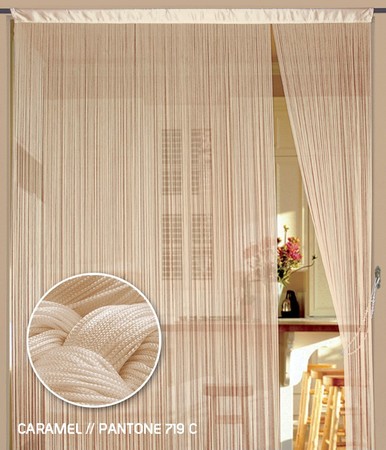 Fadenvorhang Caramel 500 x 300 cm (BxH) B1 schwer entflammbar – Kaikoon