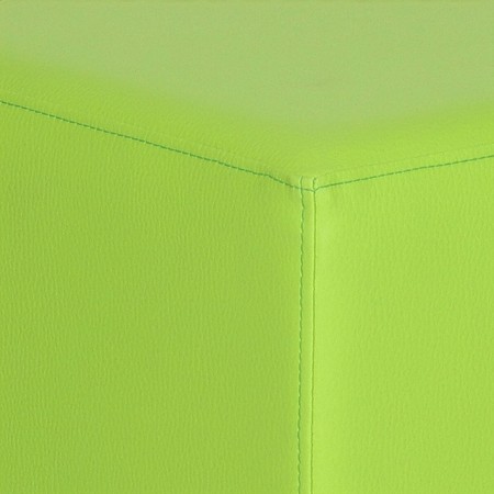 Sitzwürfel aus Kunstleder – Hellgrün, 43 × 43 × 51 cm | Kaikoon