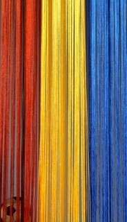 Fadenvorhang Rumänien 90 x 240 cm (BxH) – Fan Fadenflagge & Raumteiler – Kaikoon