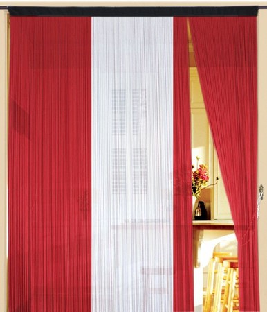 Fadenvorhang Österreich 90 x 240 cm (BxH) – Fan Fadenflagge & Raumteiler – Kaikoon