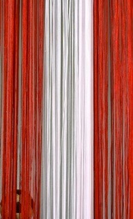 Fadenvorhang Österreich 90 x 240 cm (BxH) – Fan Fadenflagge & Raumteiler – Kaikoon