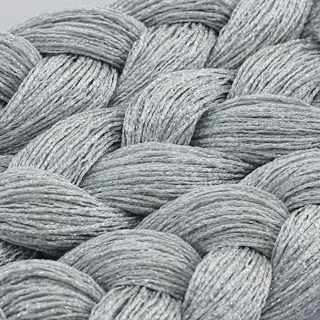 Fadenvorhang 150 cm x 300 cm (BxH) silber glänzend 