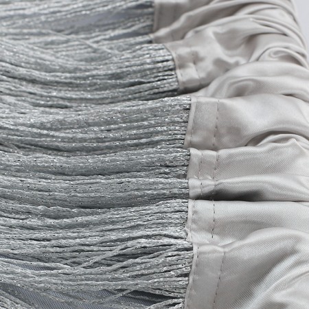 Fadenvorhang 150 cm x 300 cm (BxH) silber glänzend 