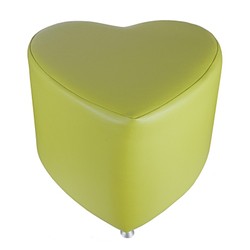 Sitzhocker Sitzwürfel Herzform Hellgrün mit Aluminium Sitzhocker Kaikoon - Sitzwürfel Herzform Dunkelgrün mit Aluminium Gleiter