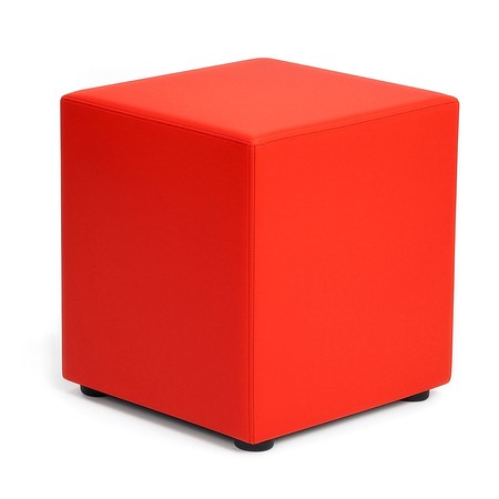 Sitzwürfel rot Maße: 43 cm x 43 cm x 51 cm