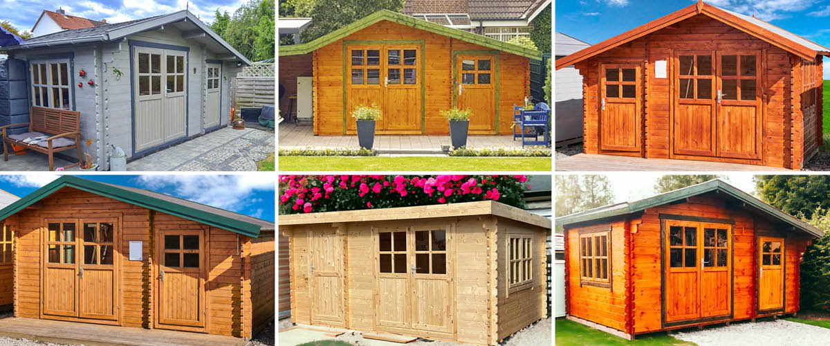Gartenhäuser mit 14 - 19mm Wandstärke