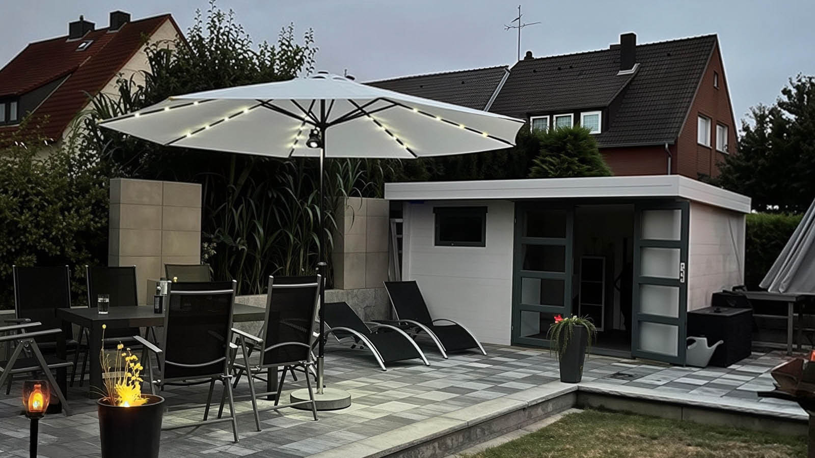 Gartenhäuser mit 14 - 19mm Wandstärke