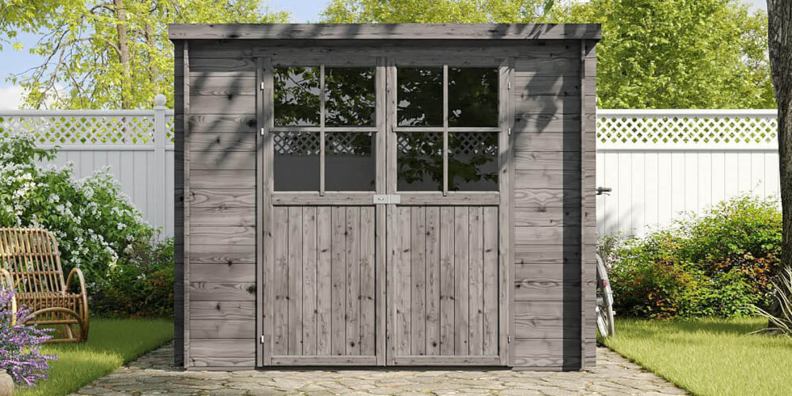 Gartenhäuser mit 14 - 19mm Wandstärke