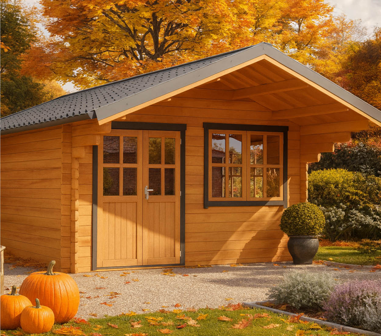 Gartenhäuser mit 14 - 19mm Wandstärke