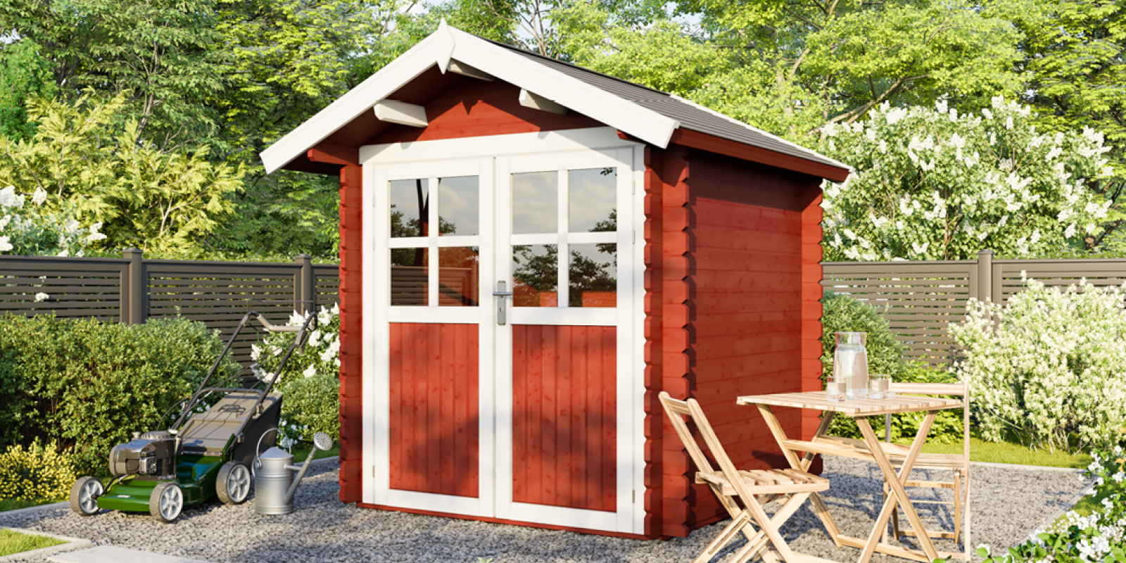 Gartenhäuser mit 14 - 19mm Wandstärke