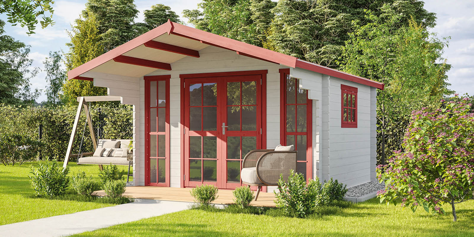 Gartenhäuser mit 14 - 19mm Wandstärke