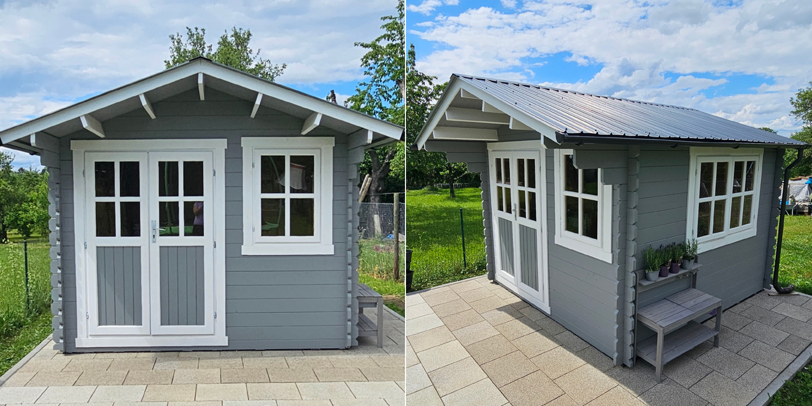 Gartenhäuser mit 14 - 19mm Wandstärke
