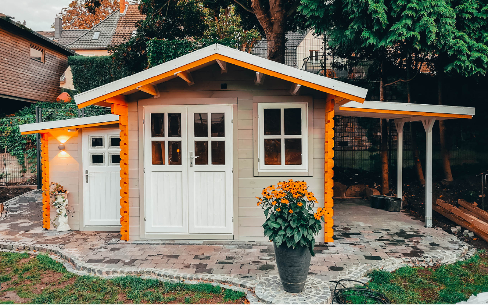 Gartenhäuser mit 14 - 19mm Wandstärke