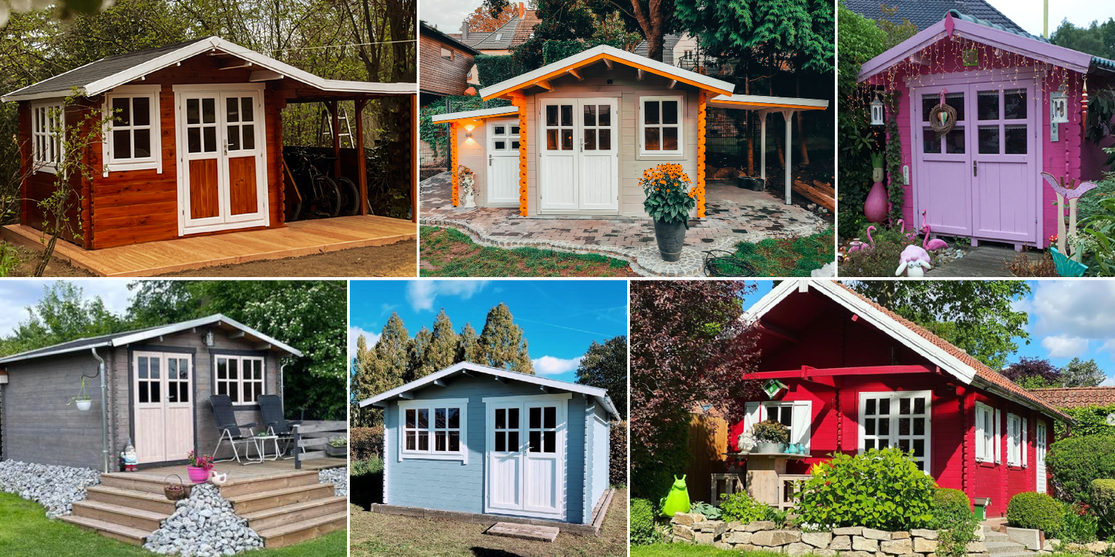 Gartenhäuser mit 14 - 19mm Wandstärke