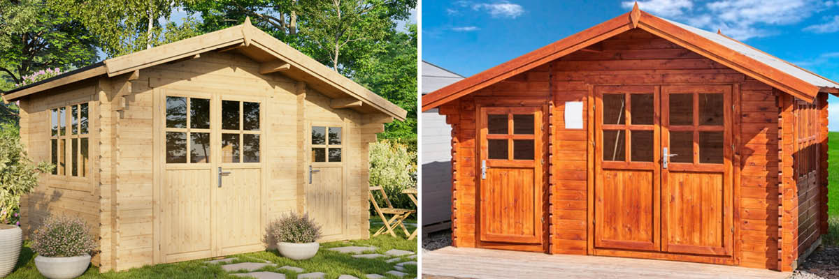 Gartenhäuser mit 14 - 19mm Wandstärke