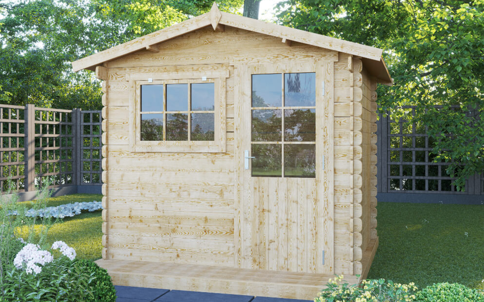 Gartenhäuser mit 14 - 19mm Wandstärke