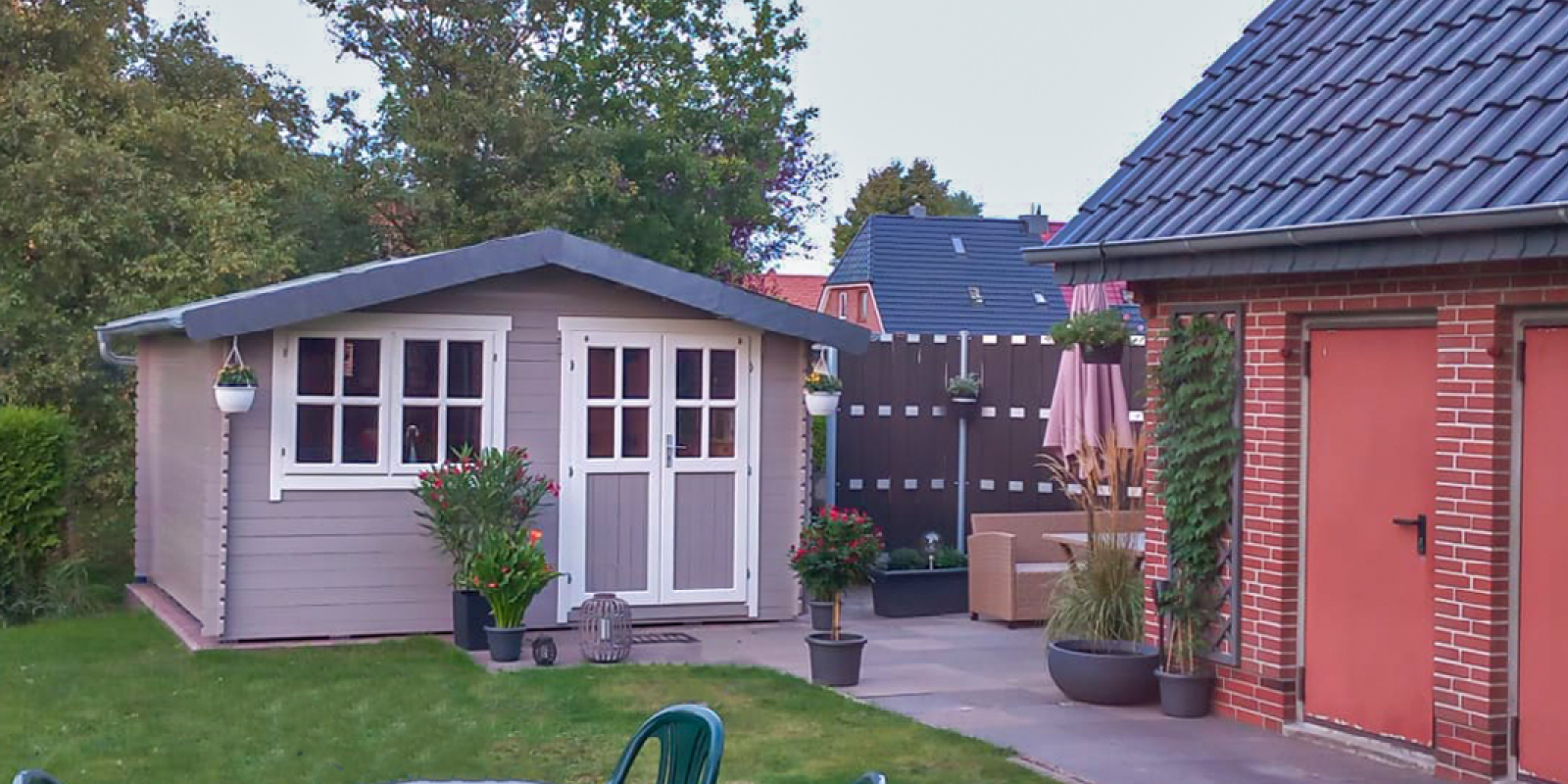 Gartenhäuser mit 14 - 19mm Wandstärke